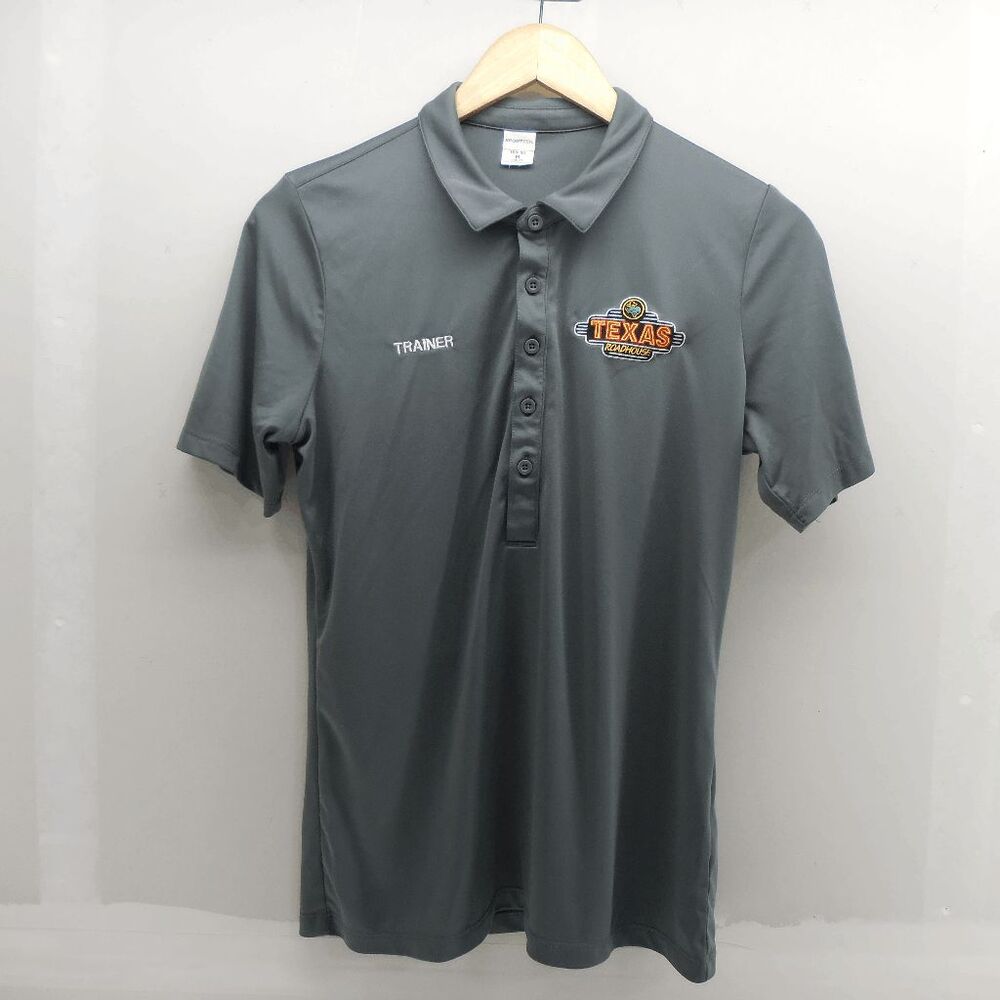 Texas‎ Roadhouse Restaurant Sport-Tek Moisture Wicking 1/4 Button Polo Womens M